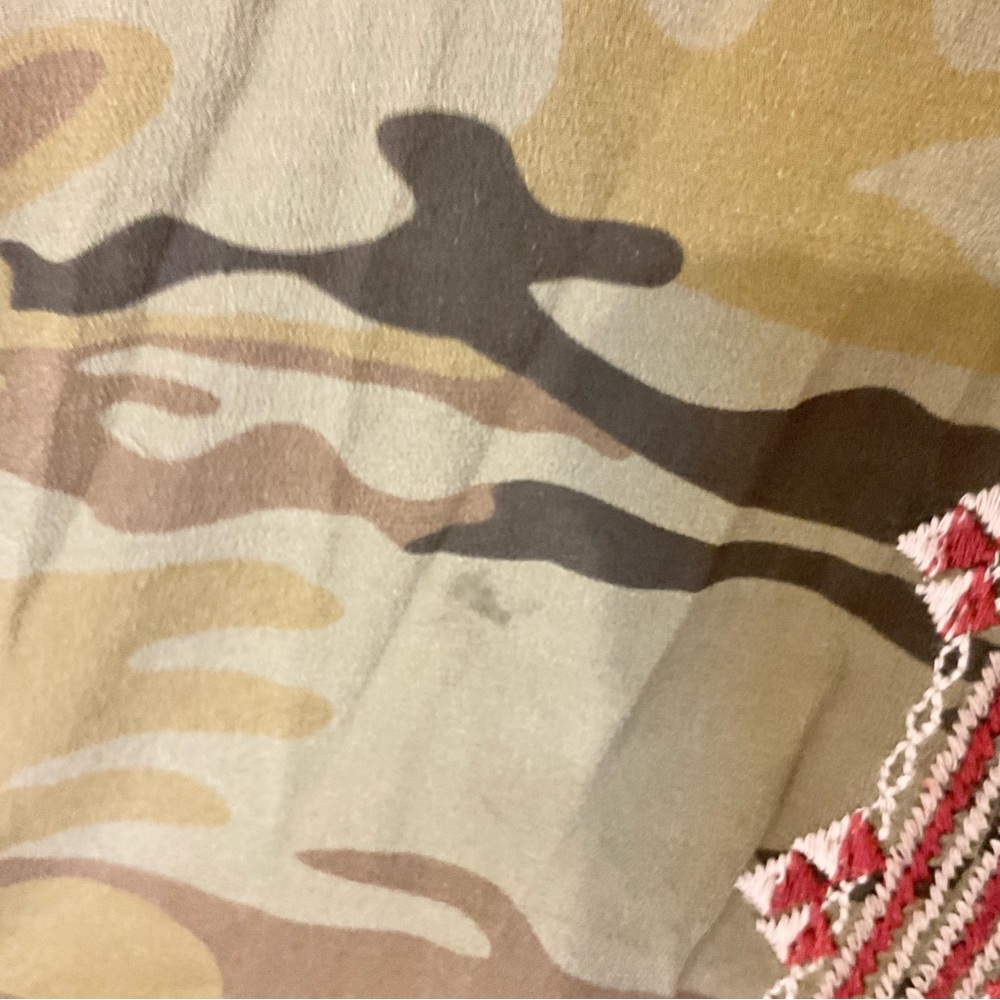 Johnny Was Workshop Silk Embroidered Camo Dress Size M, EUC - Picture 8 of 9